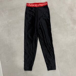 Nike Pro Men's Black Joggers with Red Waistband